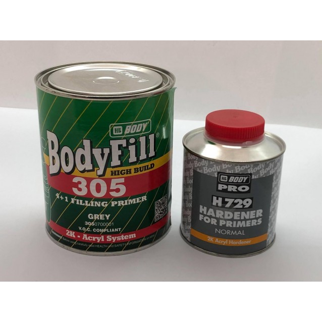 BODYFILL HS 305 ΓΚΡΙ ΓΕΜΙΣΤΙΚΟ ΑΣΤΑΡΙ 1Lt & ΣΚΗΡΥΝΤΗΣ H729 NORMAL 250ml BODYFILL HS 305 ΓΚΡΙ ΓΕΜΙΣΤΙΚΟ ΑΣΤΑΡΙ 1Lt & ΣΚΗΡΥΝΤΗΣ H729 NORMAL 250ml