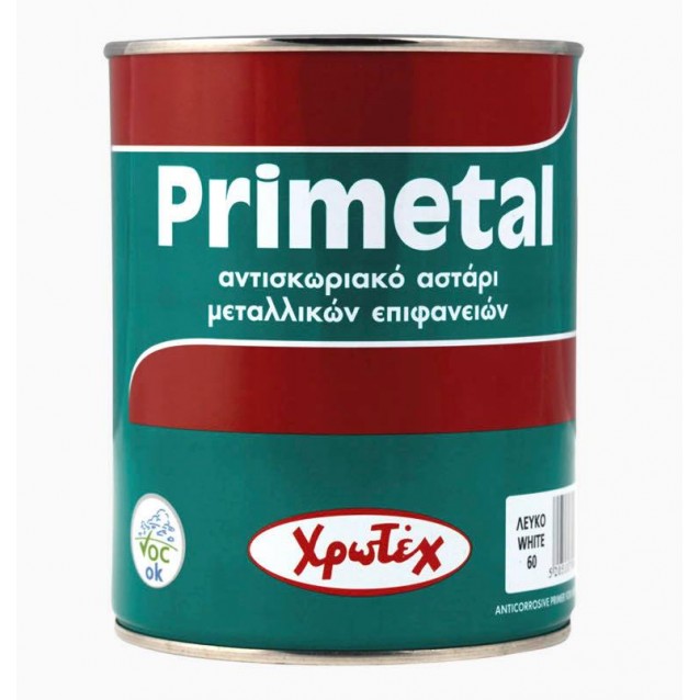 ΧΡΩΤΕΧ PRIMETAL 60 ΛΕΥΚΟ 2.5LT ΧΡΩΤΕΧ PRIMETAL 60 ΛΕΥΚΟ 2.5LT