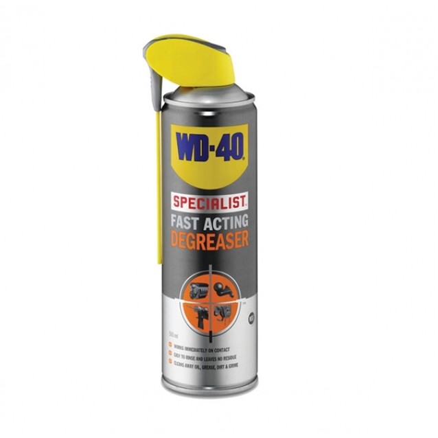 WD-40 SPECIALIST FAST ACTING DE-GREASER 500ml WD-40 SPECIALIST FAST ACTING DE-GREASER 500ml