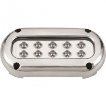 ΦΑΝΑΡΙ ΥΠΟΒΡΥΧΙΟ ΙΝΟΧ SS316 10 LED ΟΒΑΛ ΜΠΛΕ ΦΩΣ 10x4W (00298-10BU)