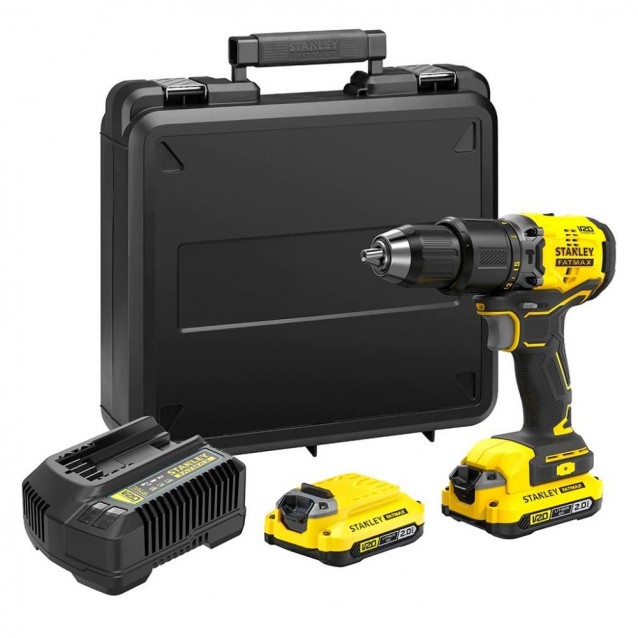 STANLEY FATMAX® V20 BRUSHLESS 18V ΚΡΟΥΣΤΙΚΟ ΔΡΑΠΑΝΟΚΑΤΣΑΒΙΔΟ 2x2.0Ah (SFMCD715D2K-QW)
