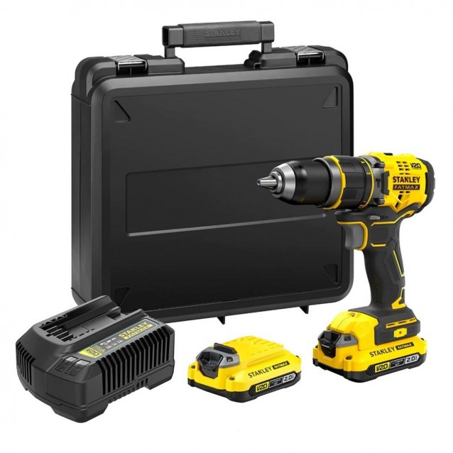 STANLEY FATMAX® V20 BRUSHLESS 18V ΚΡΟΥΣΤΙΚΟ ΔΡΑΠΑΝΟΚΑΤΣΑΒΙΔΟ 2x2.0Ah (SFMCD721D2K-QW)
