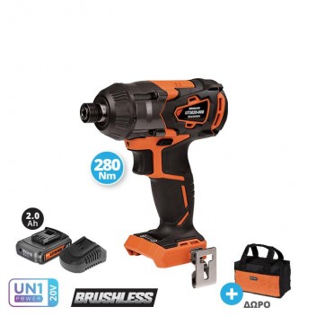 KRAUSMANN ΠΑΛΜΙΚΟ ΚΑΤΣΑΒΙΔΙ 20V 1x2Ah (U73020-12SB)