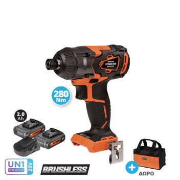 KRAUSMANN ΠΑΛΜΙΚΟ ΚΑΤΣΑΒΙΔΙ 20V 2x2Ah (U73020-22SB)