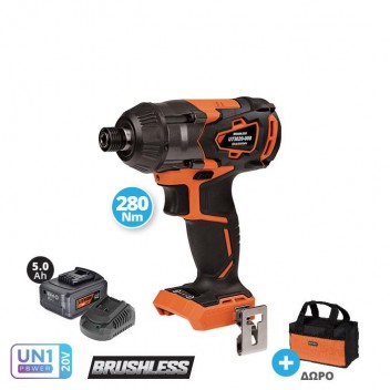 KRAUSMANN ΠΑΛΜΙΚΟ ΚΑΤΣΑΒΙΔΙ 20V 1x5Ah (U73020-15SB)
