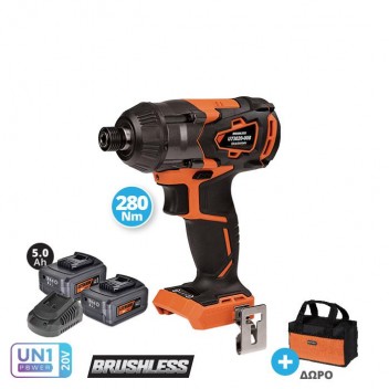 KRAUSMANN ΠΑΛΜΙΚΟ ΚΑΤΣΑΒΙΔΙ 20V 2x5Ah (U73020-25SB)
