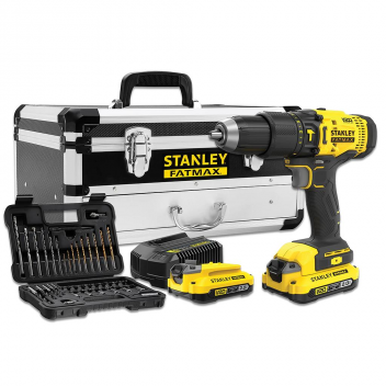 STANLEY V20 BRUSHLESS 18V ΚΡΟΥΣΤΙΚΟ ΔΡΑΠΑΝΟΚΑΤΣΑΒΙΔΟ 50 ΕΞΑΡΤΗΜΑΤΑ 2 X 2.0AΗ (SFMCD711D2F-QW)