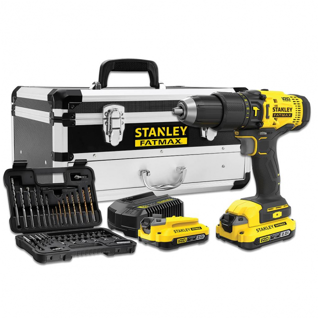 STANLEY V20 BRUSHLESS 18V ΚΡΟΥΣΤΙΚΟ ΔΡΑΠΑΝΟΚΑΤΣΑΒΙΔΟ 50 ΕΞΑΡΤΗΜΑΤΑ 2 X 2.0AΗ (SFMCD711D2F-QW)