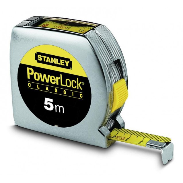 STANLEY  METPO  METAΛΛIKO ME OΘONH POWER LOCK 19MM-5M (0-33-932)