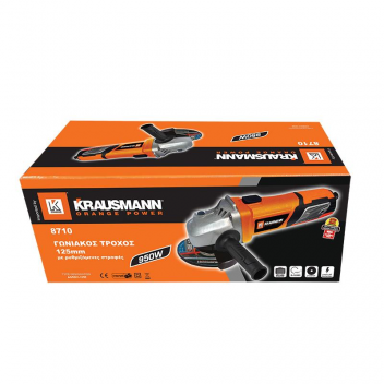 KRAUSMANN ΓΩΝΙΑΚΟΣ ΤΡΟΧΟΣ ΡΥΘΜΙΖΟΜΕΝΟΣ 950W 125 (8710)