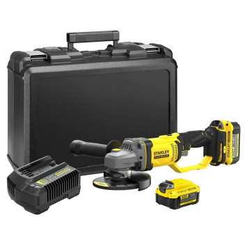 STANLEY FATMAX® V20 18V ΓΩΝΙΑΚΟΣ ΤΡΟΧΟΣ 2x4.0Ah (SFMCG400M2K-QW)