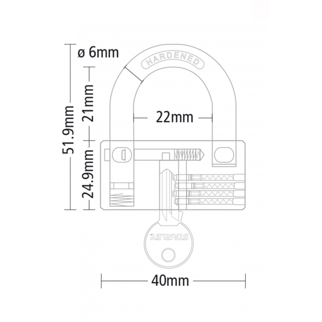 STANLEY ΛΟΥΚΕΤΟ ΟΡΕΙΧΑΛΚΙΝΟ ΚΥΛΙΝΔΡΙΚΟ 50ΜΜ (S742-047)