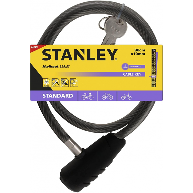 STANLEY ΚΛΕΙΔΑΡΙΑ ΠΟΔΗΛΑΤΟΥ ΜΕ 3 ΚΛΕΙΔΙΑ 10mmX90cm (S741-155)