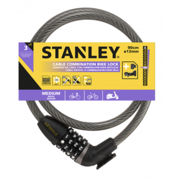 STANLEY ΚΛΕΙΔΑΡΙΑ ΠΟΔΗΛΑΤΟΥ ΜΕ ΣΥΝΔΥΑΣΜΟ 4 ΨΗΦΙΩΝ 12mmX90cm (S755-205)