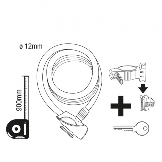 STANLEY ΚΛΕΙΔΑΡΙΑ ΠΟΔΗΛΑΤΟΥ ΜΕ 3 ΚΛΕΙΔΙΑ 12mmX90cm (S755-203)