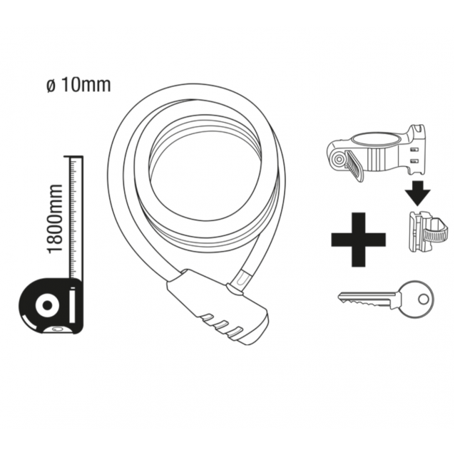 STANLEY ΚΛΕΙΔΑΡΙΑ ΠΟΔΗΛΑΤΟΥ ΜΕ 3 ΚΛΕΙΔΙΑ 10mmX180cm (S741-157)