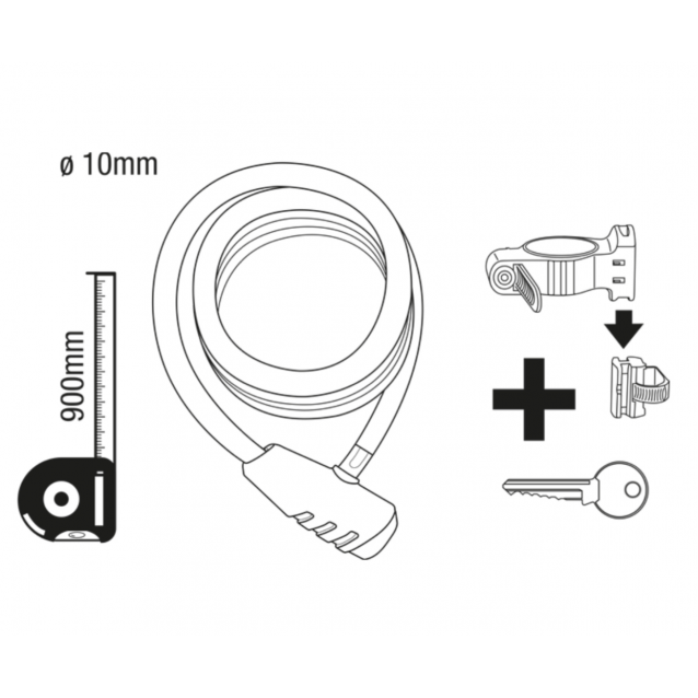 STANLEY ΚΛΕΙΔΑΡΙΑ ΠΟΔΗΛΑΤΟΥ ΜΕ 3 ΚΛΕΙΔΙΑ 10mmX90cm (S741-155)