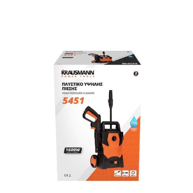 KRAUSMANN ΠΛΥΣΤΙΚΟ ΥΨΗΛΗΣ ΠΙΕΣΗΣ 105BAR 1600W (5451)